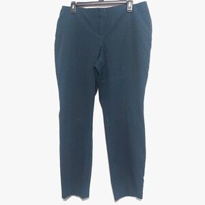 Alfani Womens 14W Textured Knit Ankle Pants Stretch Zipper Hook Bar Closure